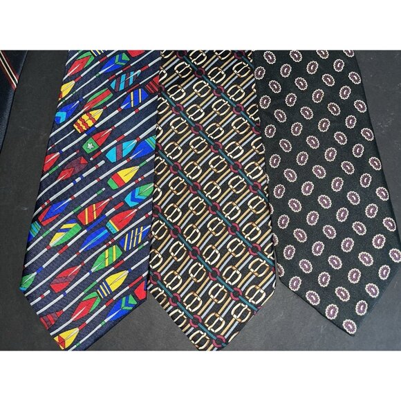 11 Mens Neck Ties Lot Several Silk Brooks Bros Robert Tatbott Yves Saint Laurent - Picture 9 of 11